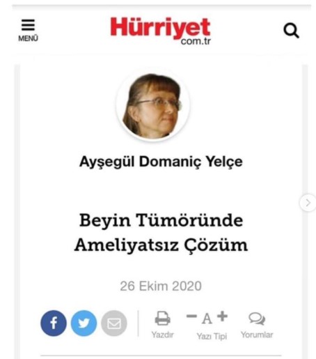 Beyin Tümöründe Ameliyatsız Çözüme